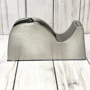 Pottery Barn Desktop Tape Dispenser Brushed Metal Finish Contemporary Modern